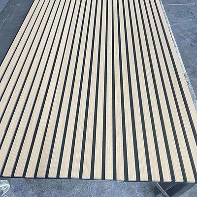 angepasste Polyesterfaser Holz Schiefer texturierte akustische Platte mit modernem Design Stil